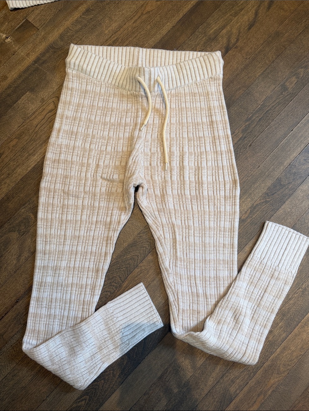 Varley Cream Ribbed Knit Set - Picture 4 of 6